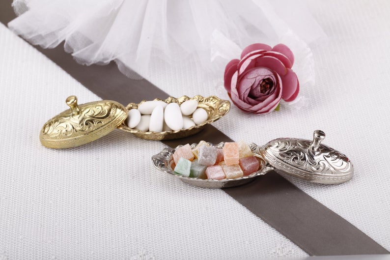 Unique metal party favor box, 50 PIECES